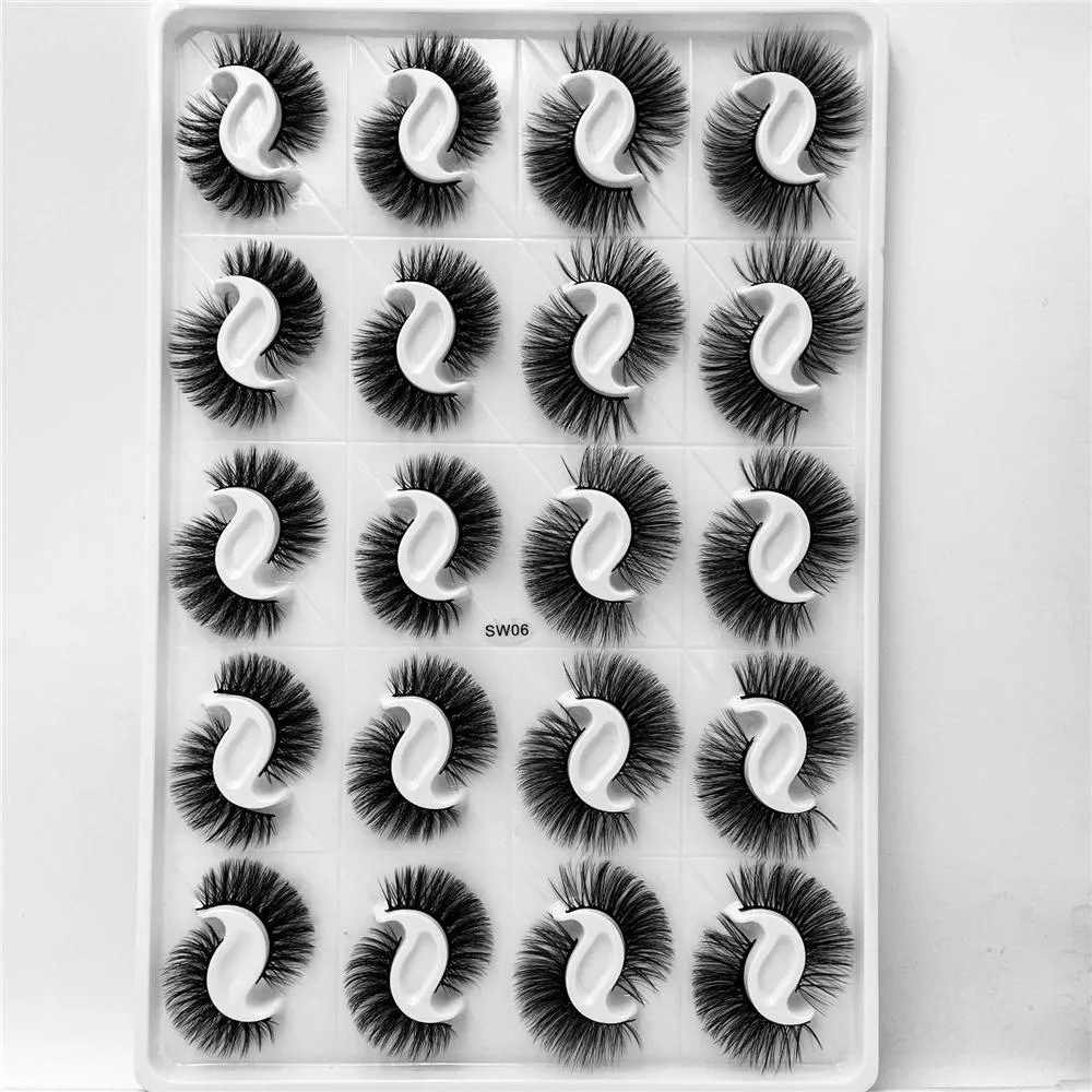 /Box 15mm 25mm Mixed Styles 3D Mink False Eyelashes Natural Long Lashes Handmade Wispies Bushy Fluffy Sexy Eye Makeup Tools