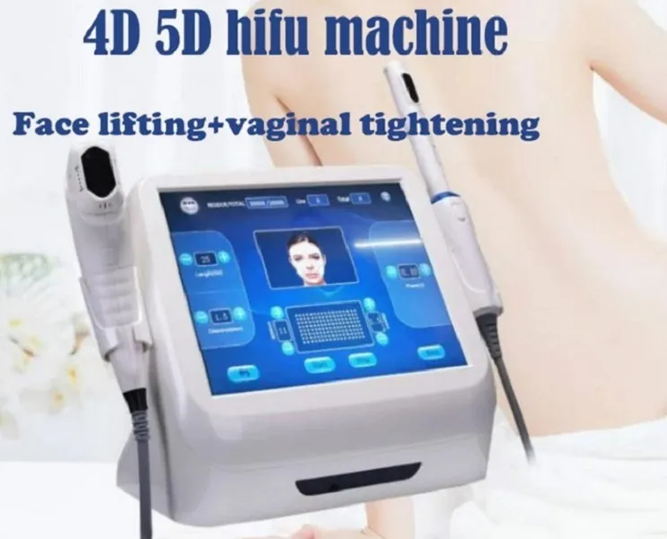 Professionell SMAS 4D HIFU Maskin Effektiv vaginal åtdragningsmaskin HIFU Vagina Åtdragningsytan Lyftande rynkborttagning Privat maskin