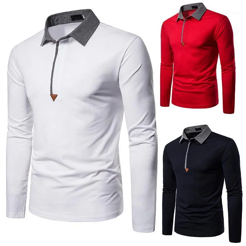 Heren Stitching Shirt Lange mouw Slanke shirts Ademend Blouse Fresh Color for Business Men Hot Sales1