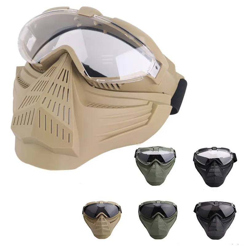 Outdoor Paintball Shooting Face Protection Gear Tactical PC Masker No03-318