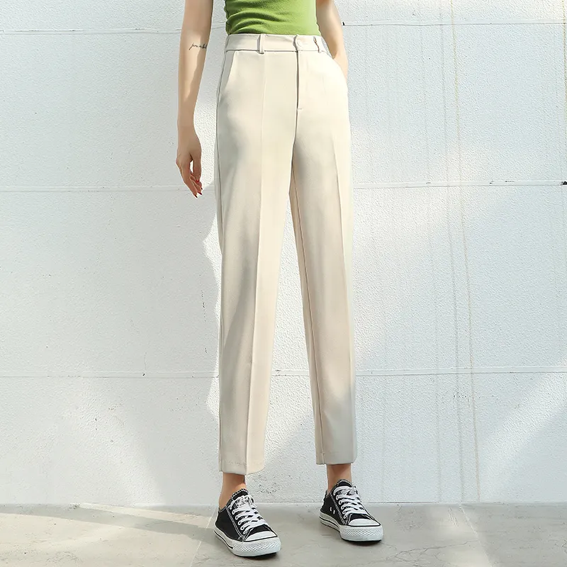 Pantalones De Traje De Mujer 2020 Primavera Verano Moda Mujer