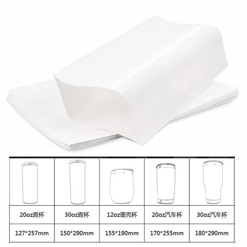 White Sublimation Shrink Wrap Film Wrap Sleeve For Sublimation Bottles Heat Press Printing For Tumbler Mugs Shrink Wrapping