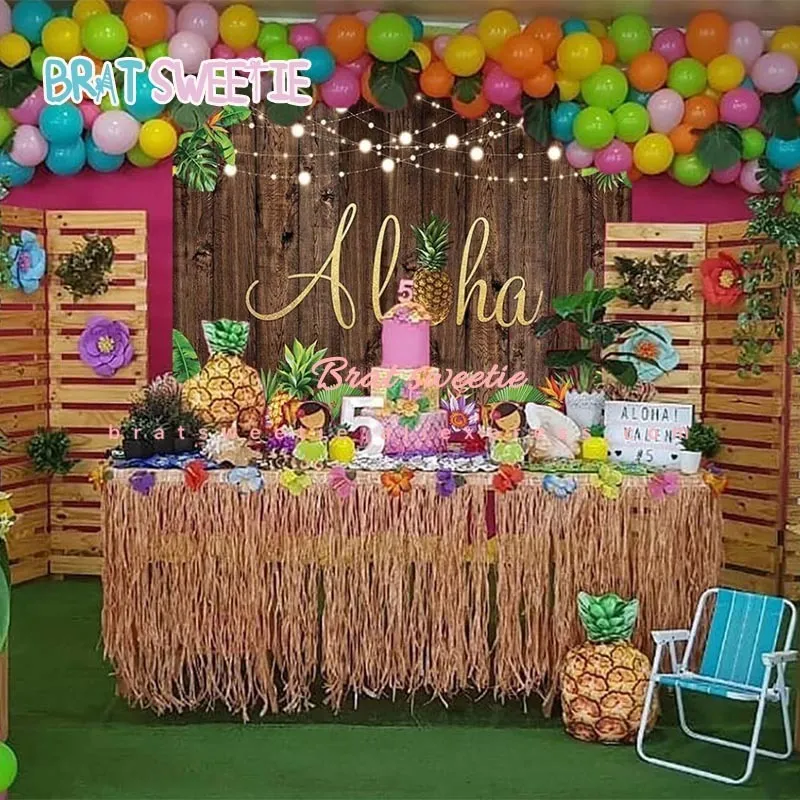 Hawaii Party Aloha Hawaiian Necklace Dress Grass Skirt Table