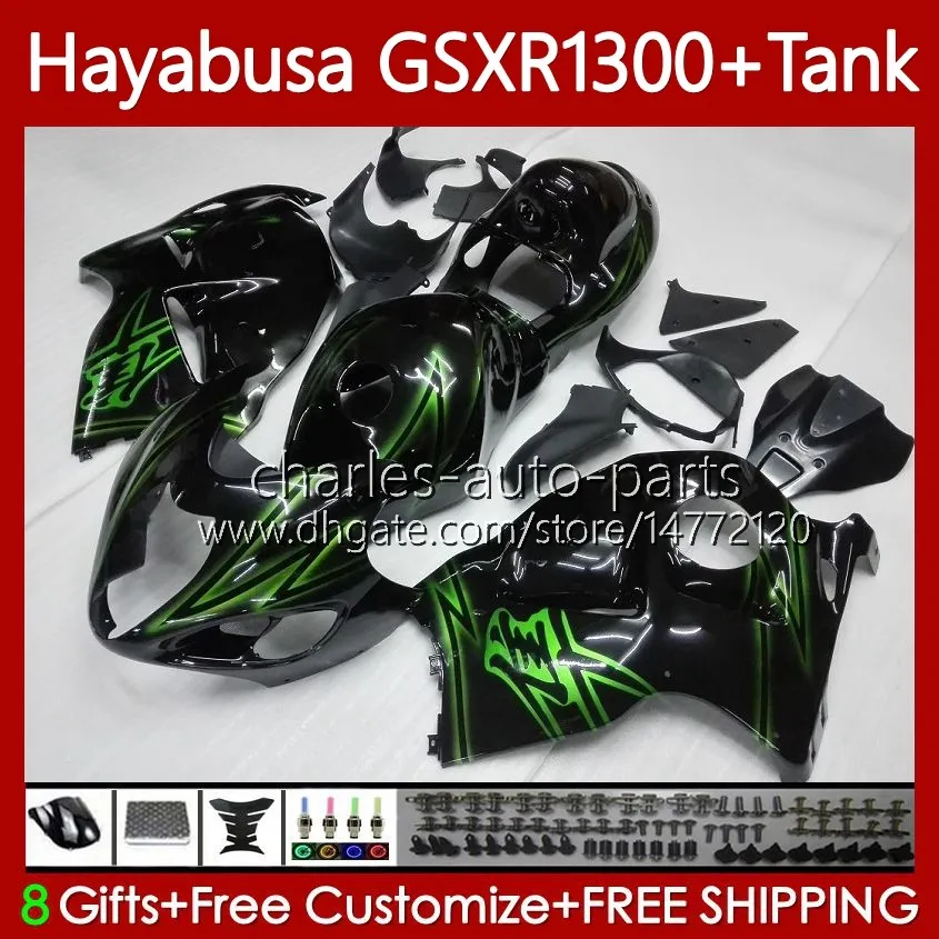 1300CC Hayabusa для Suzuki GSX-R1300 GSXR-1300 GSXR 1300 CC 74NO.115 GSXR1300 1996 1997 1998 1999 2000 2001 GSX R1300 2002 2003 2004 2005 2005 2007 2007 Green Black Black