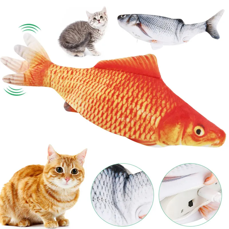 2022 Flipping Fish Robot Fish For Cats Realistic Plush Electric Doll