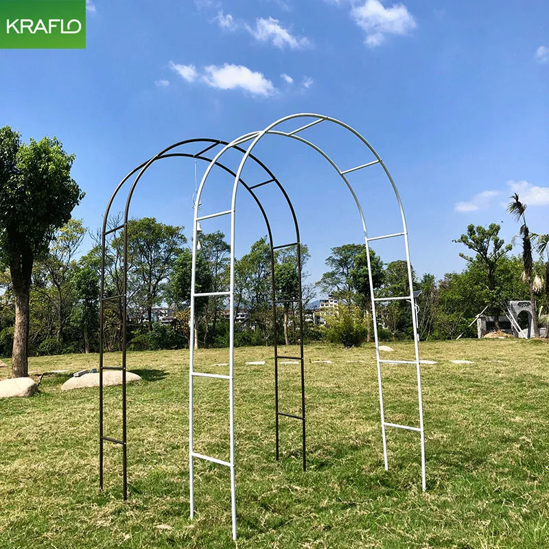 Kraflo Garden Fencing Wedding Arch Flower Stand Outdoor Smeedijzeren Druif Gids 19mm Rose Loofah Climbing Frame