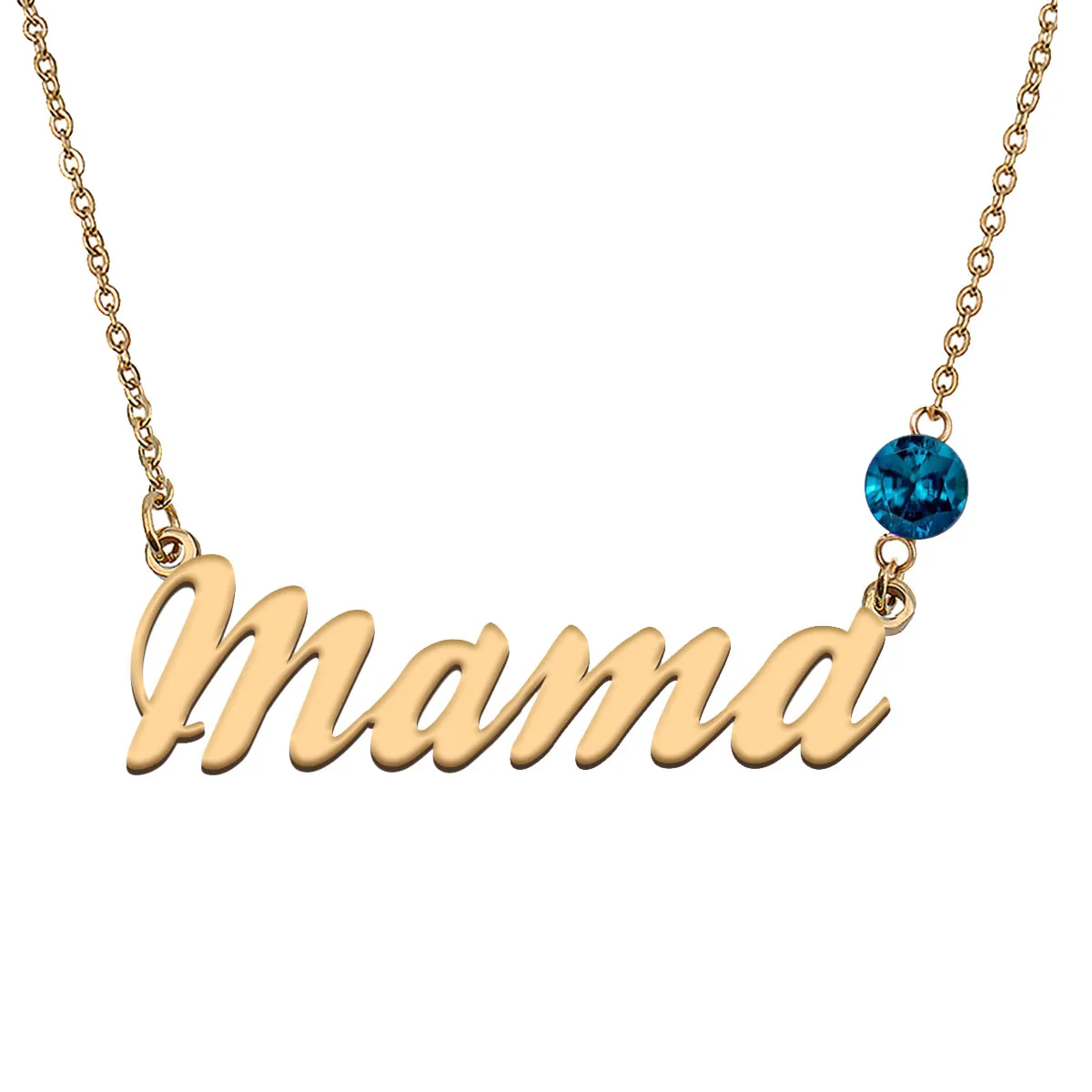 Пользовательское название ожерелье персонализированные цепь рождаемости для женщин из нержавеющей стали Real Gold Plated Mom Dayning подарок ювелирные изделия арабские ивритские шрифты