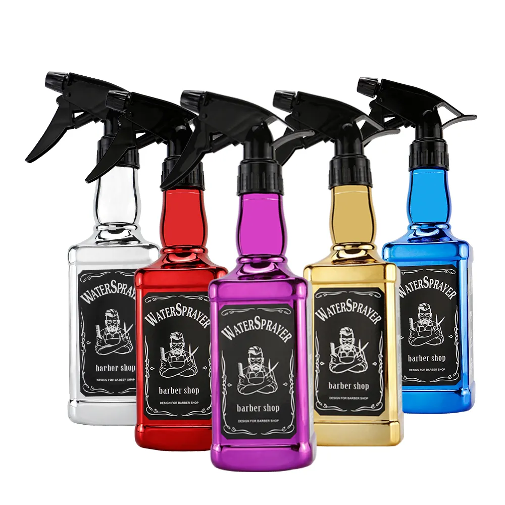 Professionell Barber Spray Bottle 500ml Stora Kapacitet Frisör Styling Verktyg Vattning Kan Mutipul Frisör Plating Flaskor