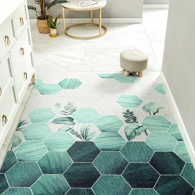 Tapis d'entrée PVC tapis de cuisine maison paillasson tapis antidérapant anti-poussière peut être coupé couloir salon porte décoration