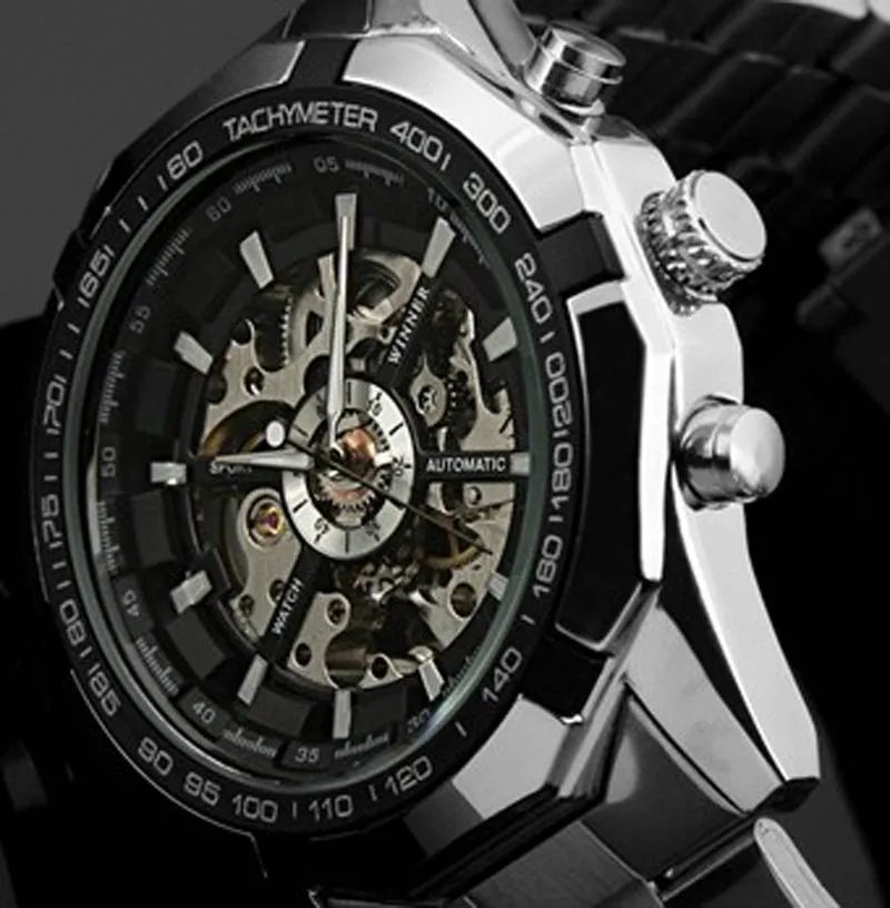 2023 Ny vinnare Luxury Sport Clock Men Automatic Watch Skeleton Military Watch Mechanical Relogio Male Montre Watch Mens Relojes