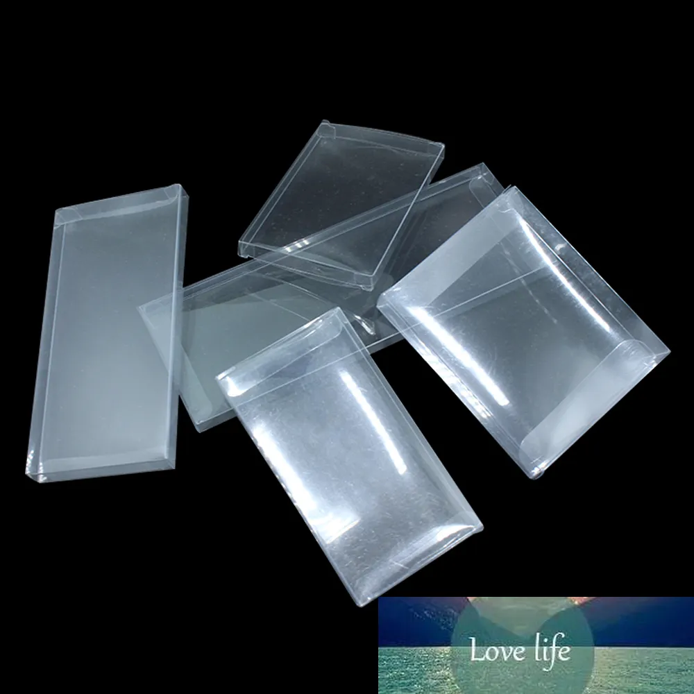 30 stks / partij Transparant Plastic Box Voor Gunst Party Small Gift Packaging Pen Display Clear PVC Boxes Visitekaartjes Box Benodigdheden