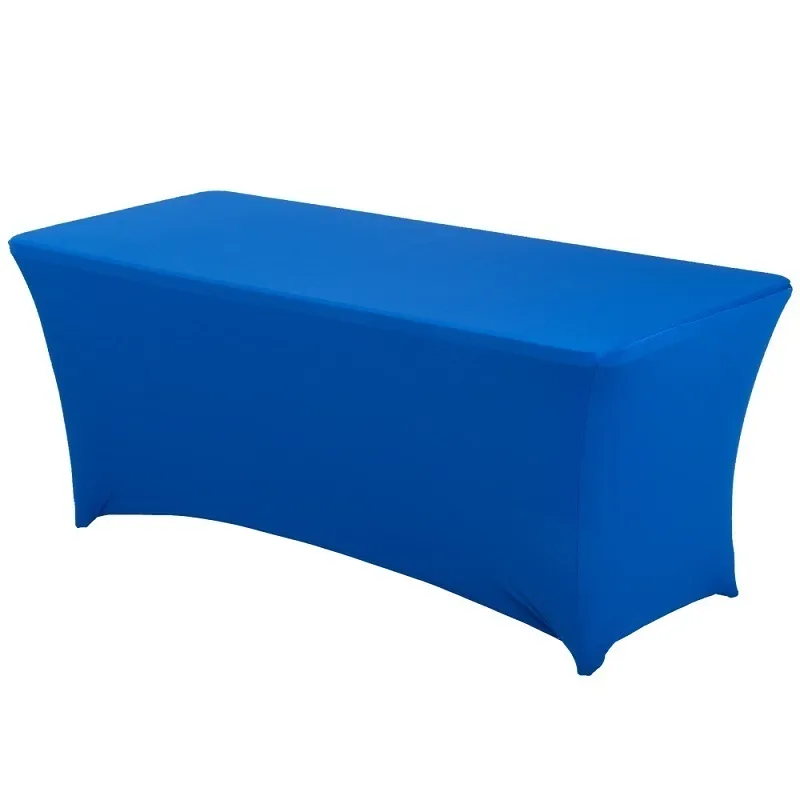 BRILLMAX 4 Pack Navy Blue Fitted Spandex Table Covers - 6ft Stretch Tablecloths For Rectangle Folding Tables