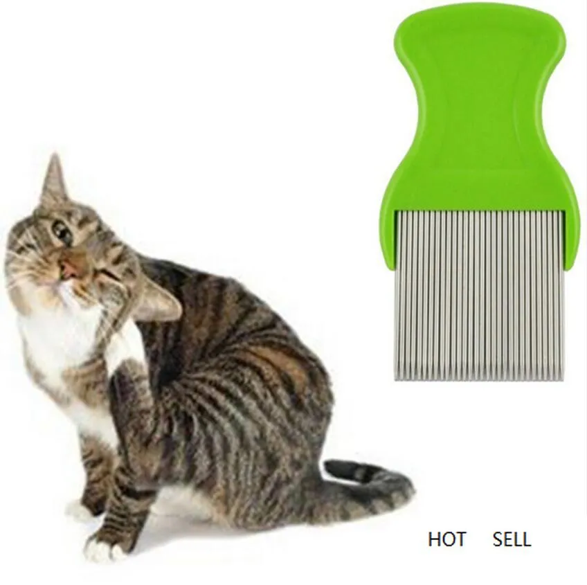 Animais de estimação Cães Comb Para Nits Lice Pocket Pet Grooming Comb se livrar de derramamento de Flea Lice Pin Comb cão cabelo do gato suprimentos de higiene Ferramenta