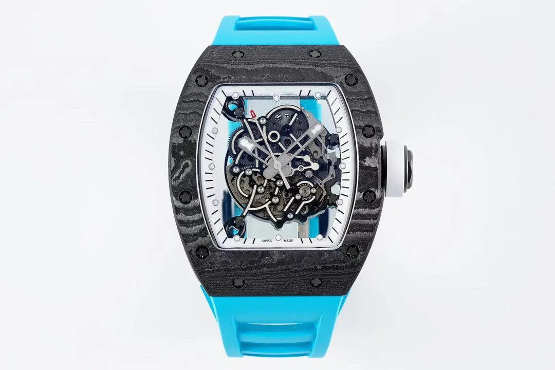 ZF RM055 High Tech Crystalline Carbon Fiber Skeleton Watch In