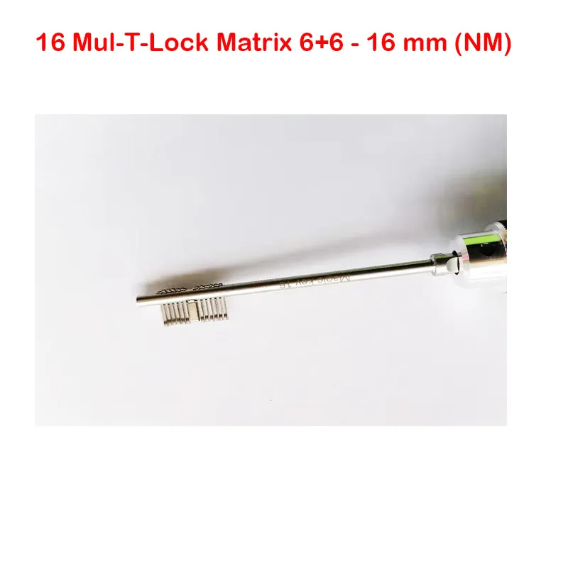 하오시 툴 마법 키 번호# 16 MUL-T-Lock 매트릭스 6+6-16 mm (NM) 더블 비트 잠금 마스터 키 디코더 잠금 오프너 잠금 장치 도구