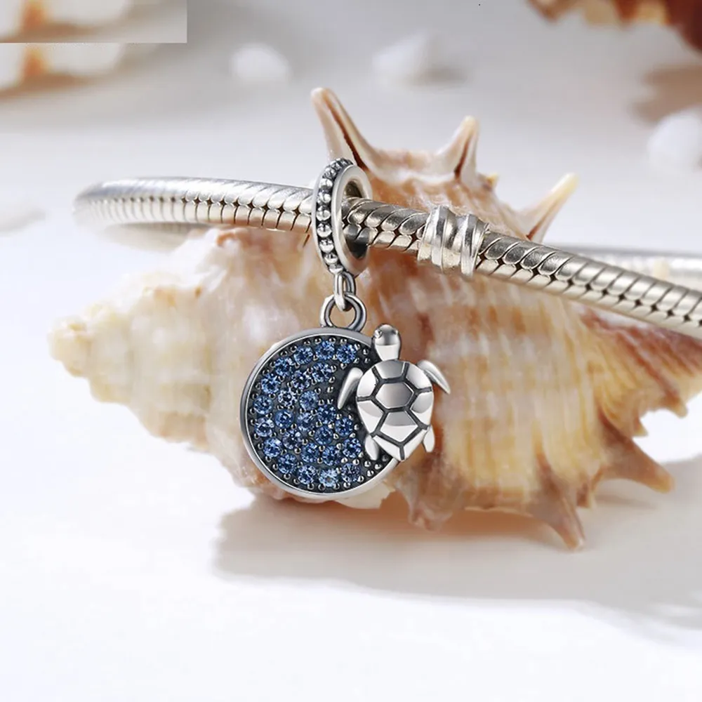 Hot Selling S925 Sterling Silver Lovely Turtle Charms Beads Bracelet Beads Pendant Diy Accessories Spot Wholesale