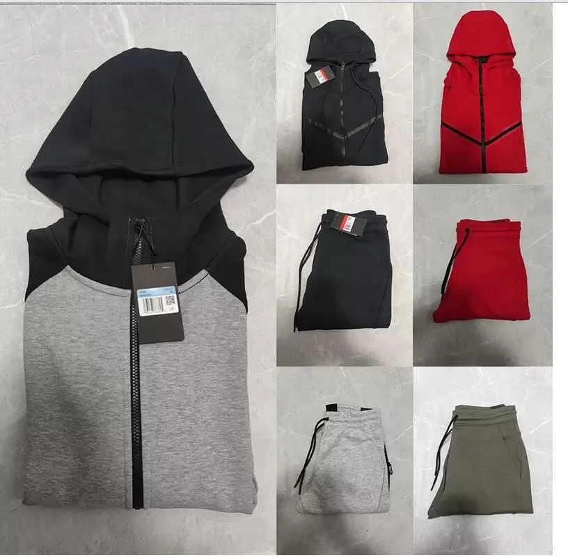 Tech Fleece عالية الجودة نسخة السراويل رجال المصممين هوديز السترات الرياضية سراويل القطن الفضاء للسيدات.