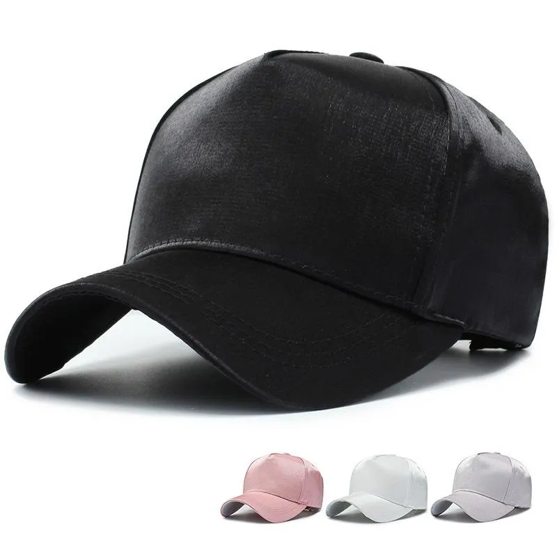 Berretti a sfera Liscio Satin Baseball Cap Seta Coretretrendy Daddy Cappelli da Daddy Cappello da uomo Donna Hip Hop Snapback per gli uomini