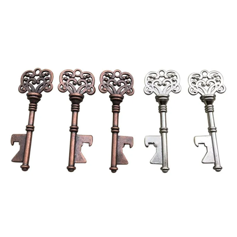 Key Shape Bottle Opener Creative Retro Metal Skeleton Wedding Souvenir Decor Gift Party Favor Beer Opener Supplies VTKY2369