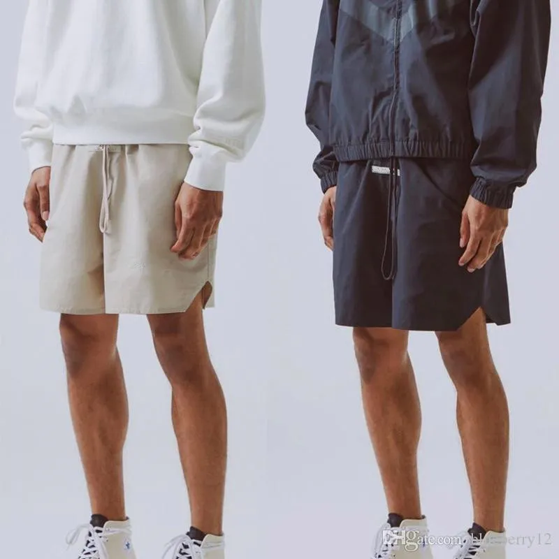 Shorts masculinos com estampa de letras, estilo de rua alta, shorts de verão para homens, hip hop, streetwear com 2 cores