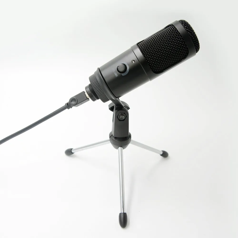 Microfone condensador USB compatível com PC/PS4/iPhone/iPad/Android,  microfone de estúdio para gravação de voz e música, podcast, streaming,  jogos