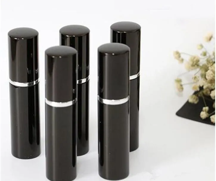Botella de recarga Color negro 5 ml 10 ml Mini atomizador de perfume recargable portátil Botellas de spray Botellas vacías Envases de cosméticos