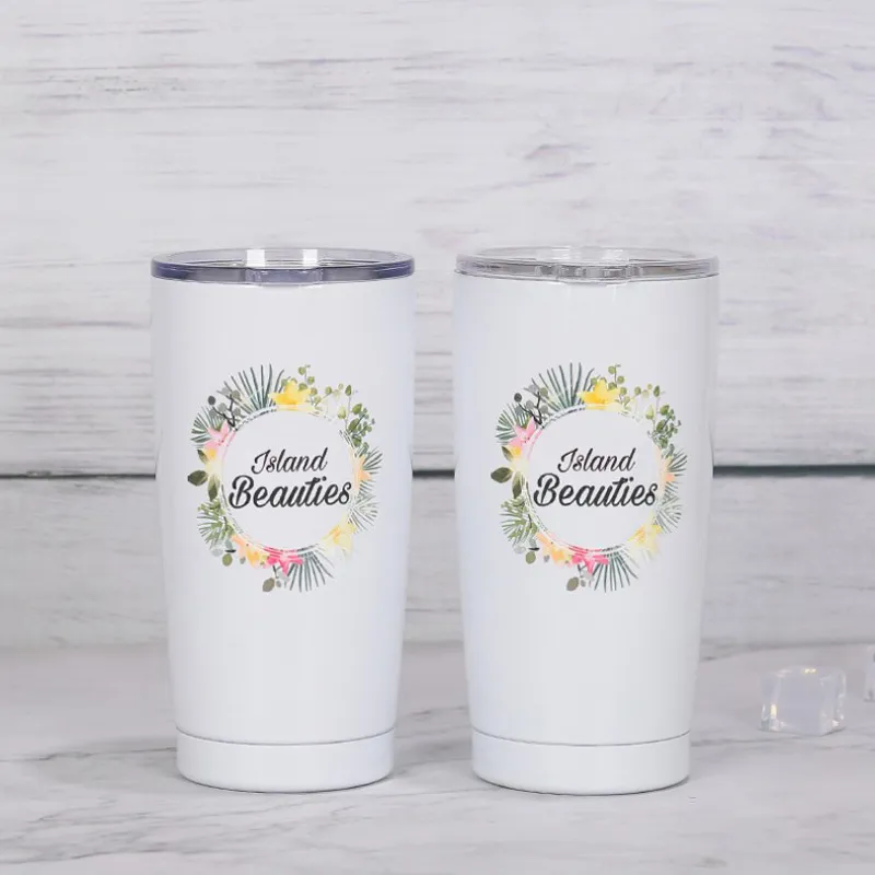 Sublimation 20 Unzen Edelstahl Tumbler doppelte Wandvakuum weiße Becher isolierter Wärmeübertragung-Coffe-Becher mit Slid-Deckel