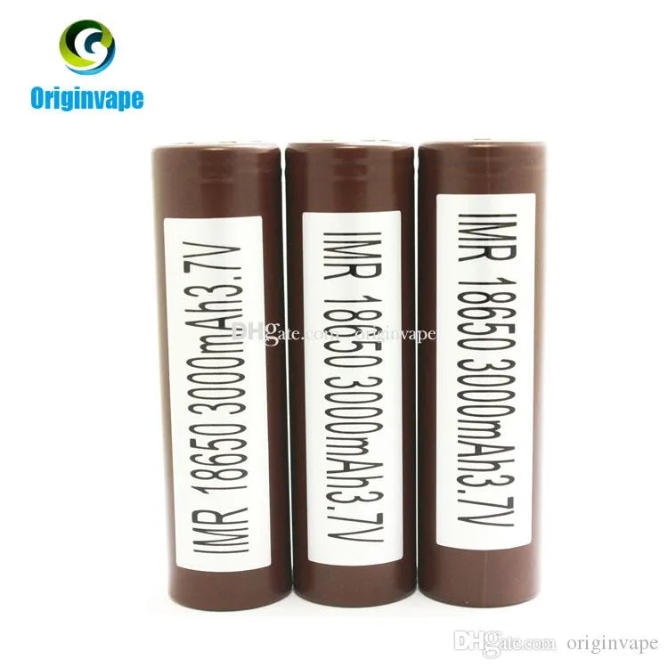 18650 Battery HG2 3000mAh 30A MAX Lithium Rechargeable Batteries Discharge For E Cigarette Mod Fedex 