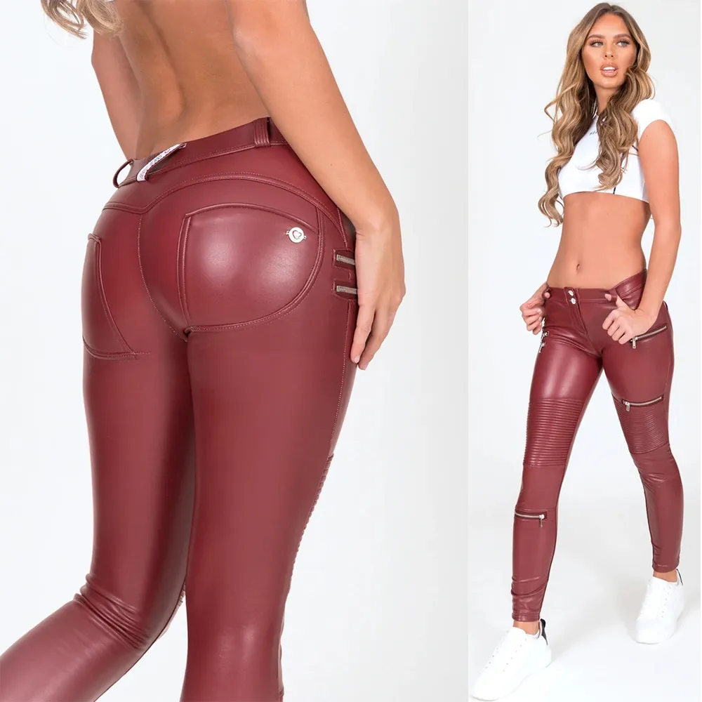 HDE Sexy Faux Leather Leggings High Waisted Tight Pants for Women