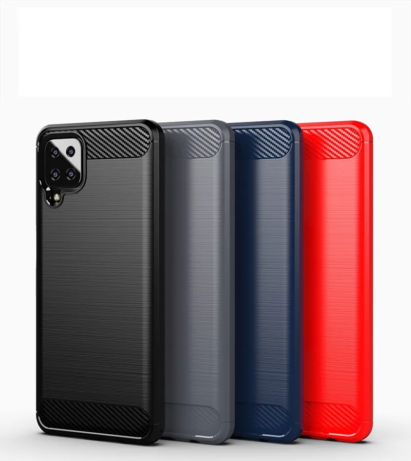 Carbon Fiber Texture Slim Armor Brushed TPU CASE COVER FOR Samsung Galaxy A51 5G UW F41 A42 100PCS/LOT
