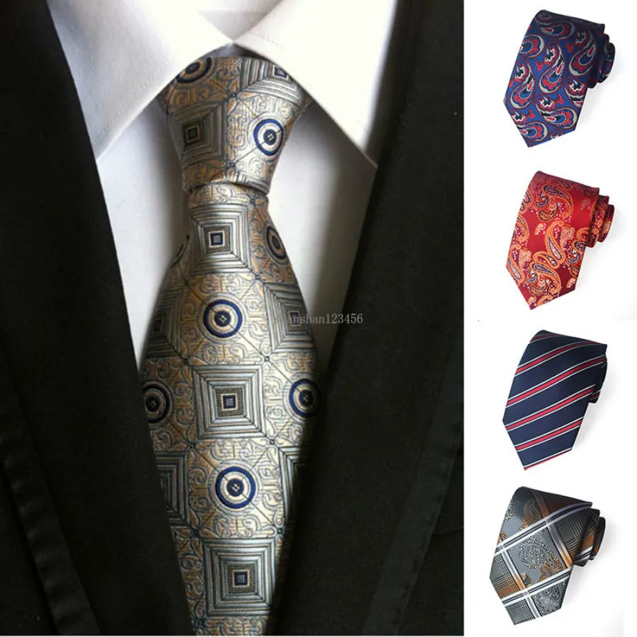 Fashion Business Suit Neck Ties men ties Jacquard Floral Stripes Ties Neckties for Men Will and Sandy