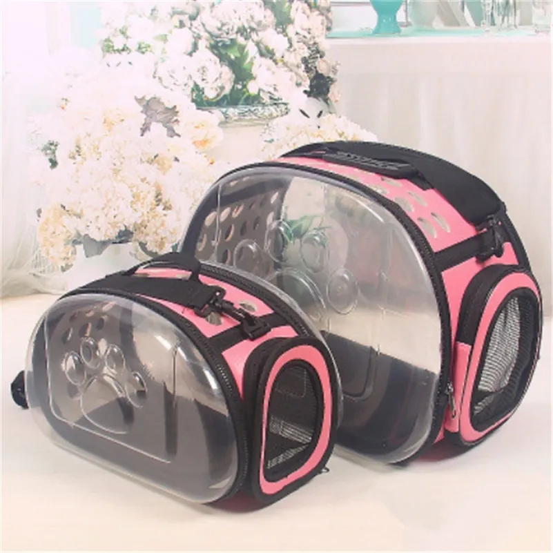 Cat Carrier Bag Cat Cage Transport Backpack Dog Cat Bag Travel Pet Portable Breathable Carrier Прозрачный рюкзак для кошек Pet LJ201225