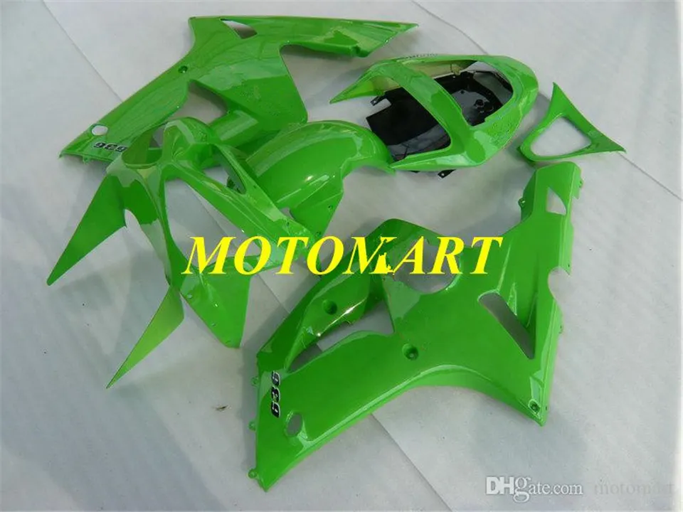 Kit carenatura per stampaggio ad iniezione per KAWASAKI NINJA ZX 6R 600CC 03 04 ZX6R 636 2003 2004 Set carenature verde moda ZX447