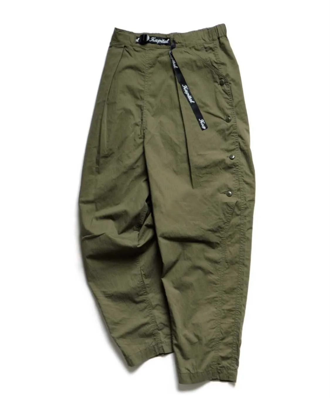 Men's Pants 21ss Kapital Hirata Hehong trend loose tapered green breasted military style casual pants