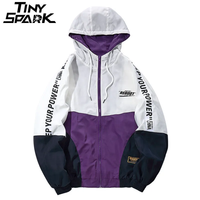 Vintage Hip Hop Men's hoodie with windbreaker - Autumn