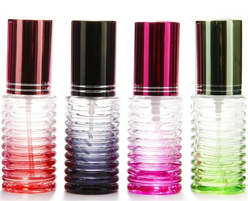 100 adet / grup 20 ml Konu Stil Renkli Doldurulabilir Parfüm Atomizer Şişe Boş Cam Vial Sprey Şişeleri Konteyner