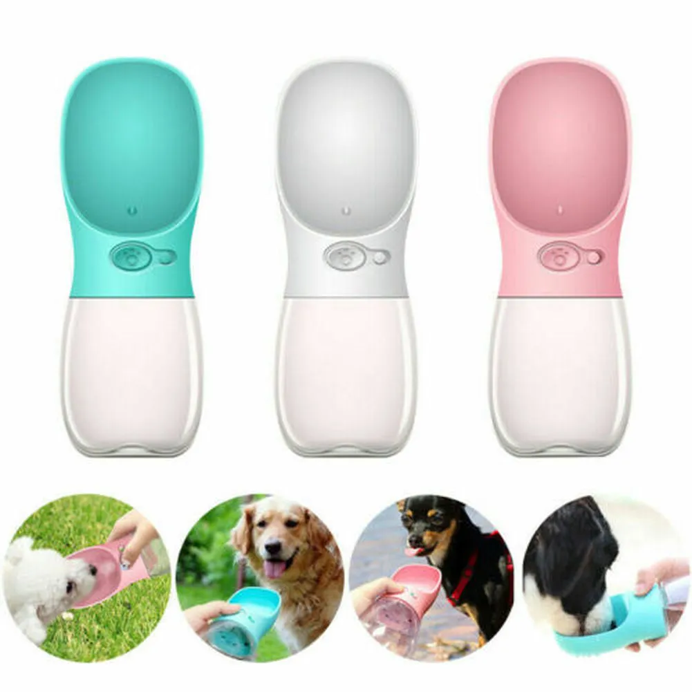 Portable Pet Dog Water Bottle Travel Puppy Cat Dispenser Outdoor Drinking Bowl Feeder 350ml 500ml for Small Large Dogs Y2009173138