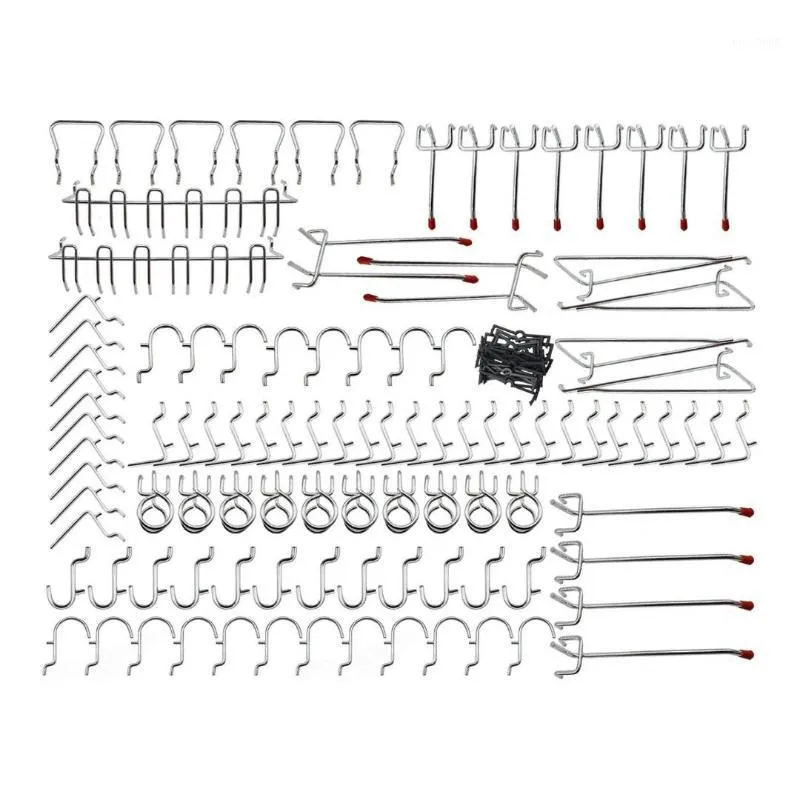 Hooks & Rails Pegboard Assortment - 102Pcs Peg Hook Organization1231e