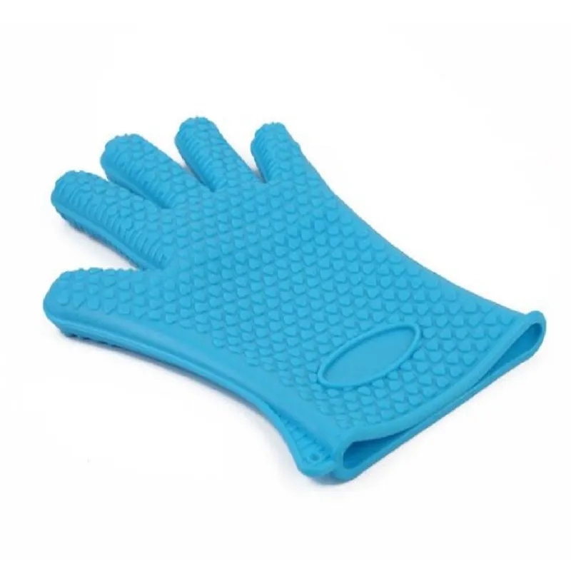 Silikon-Küchen-Backhandschuhe Mikrowelle Rutschfester Handschuh Hitzebeständige Silikon-Heimhandschuhe Kochen Backhandschuhe Halter ZZC3513