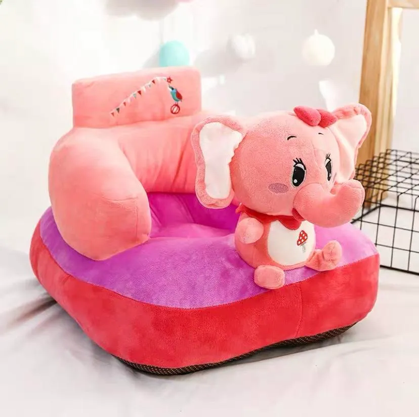 Baby Sofa Support Chair With Safety Belt Soft Cartoon Animals safe comfortable Sitting Chair Learning Cushion Seats for 3-24 Month2807