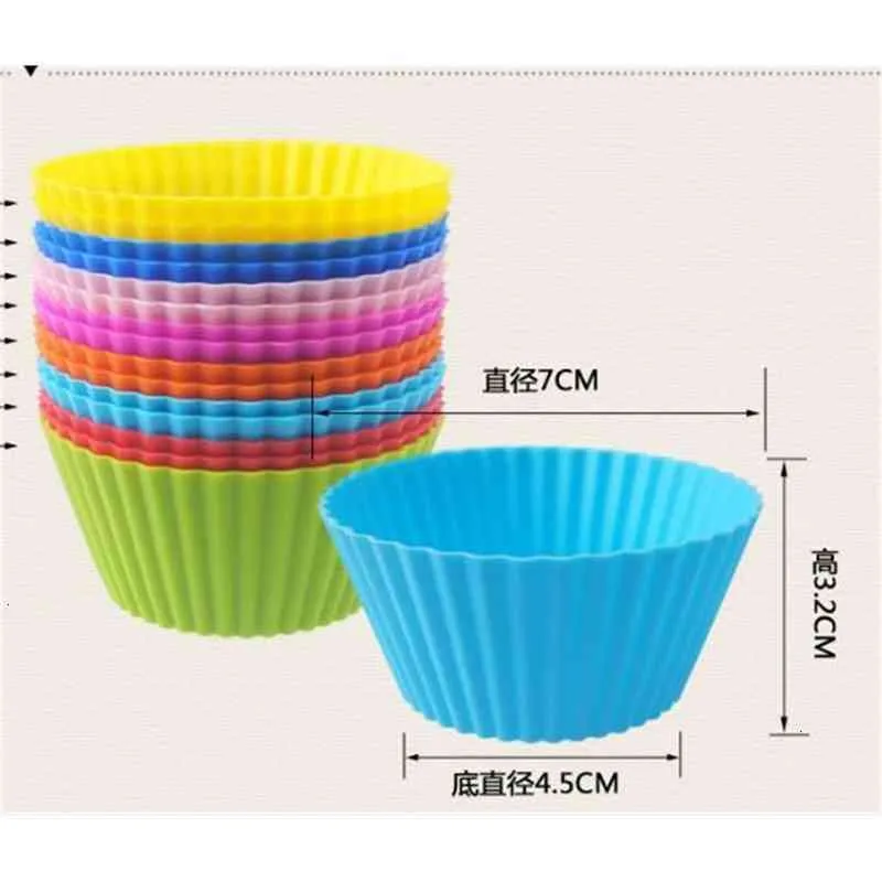 7cm Silica gel Liners baking mold silicone muffin cup baking cups cake cups cupcake