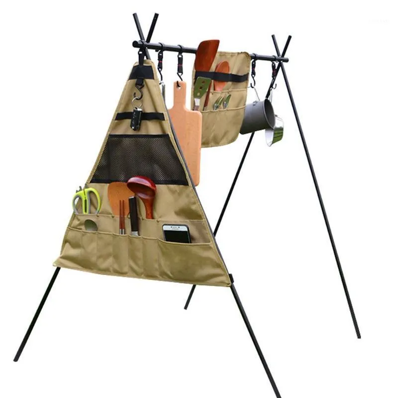 Utomhusporslin Förvaringsväska Portable gaffelsked 900d Oxford Fabric BBQ Verktyg för Picnic Camping Väskor