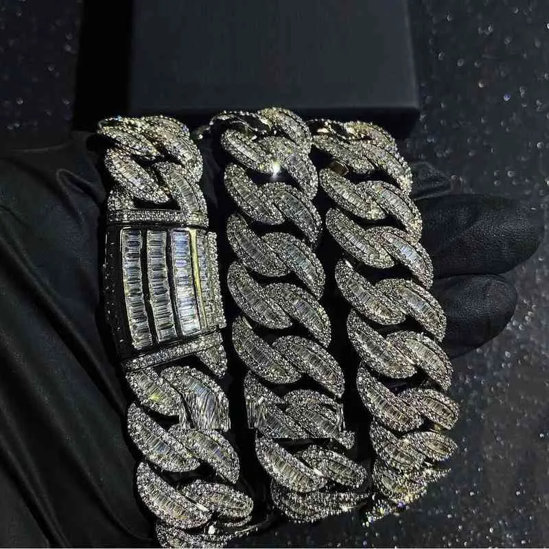 Pendant Necklaces 20mm Iced Out Bling Chunky Big Heavy Cuban Link Chain Necklace For Men Boy Cool Rock Punk Hip Hop Jewelry 220210