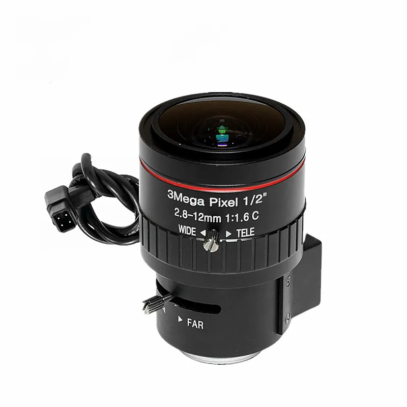 HD 3MP 2.8-12mm Endüstriyel Kamera Lens C Montaj Oto Iris Açıklık FA Lens IR 1/2 "F1.6 CCTV Kamera Lens