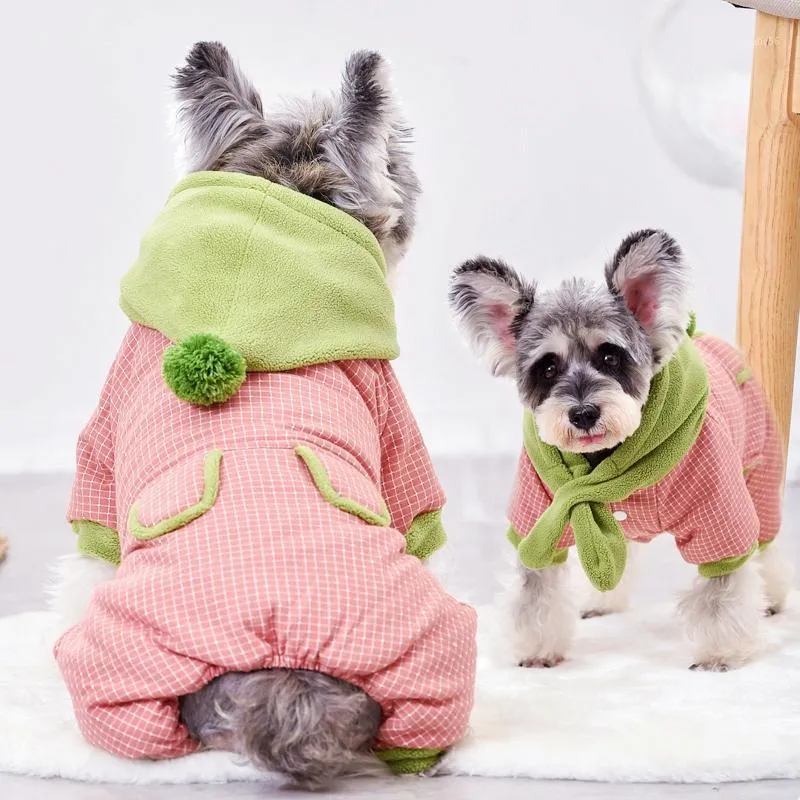 Cappelli a sfera Sciarpa per cani Vestiti per cani firmati per cuccioli Piccoli animali S XXL Neve Inverno Spessi animali domestici Giù Parka Tuta Cappotto Prodotti1