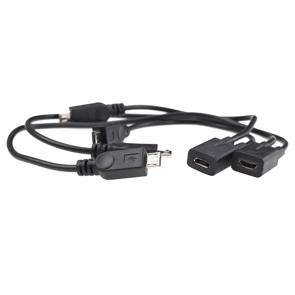 Micro USB 1 dişi - 2 erkek veri şarjı kabloları uzatma kablosu y lg BlackBerry Nokia android telefon