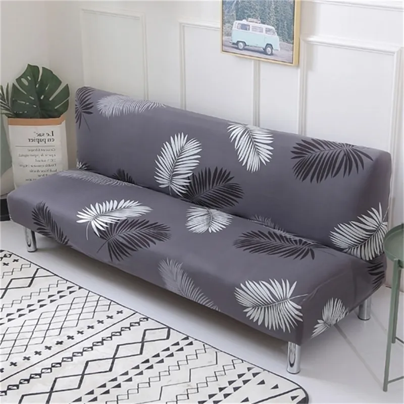 Printed flower sofa bed cover foldding elastic slipcovers cheap Couch cover stretch furniture covers single seat sofa cover LJ201216