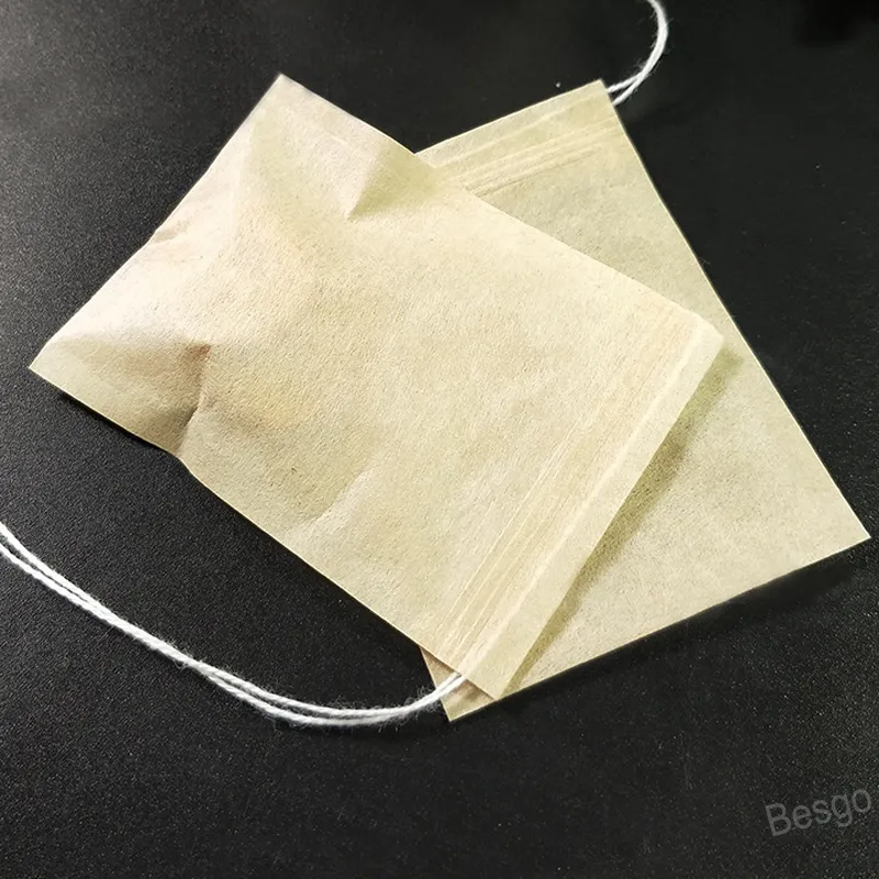 100 st 7 * 9cm Tea-tätare Bagdräktpapper Teabags Kökskokning Engångs Spice Filter Väskor Kaffebeställfilter BH4451 WLY