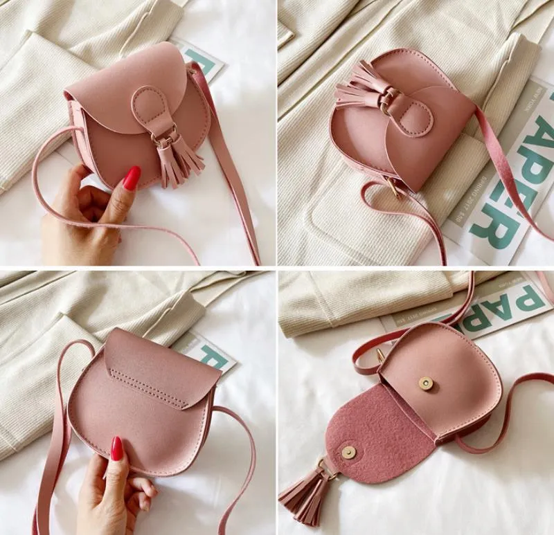INS Tassel Messenger Bag For Baby Girls PU Leather Crossbody With Cartoon Design Fashionable Cute Change Purse In DHW2683 From China1zhan 2.75 DHgate.Com