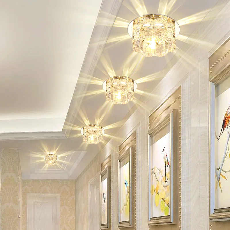 Cristal Moderne LED Spot Couloir Couloir Allée Porche Plafonnier Lampe  Encastrée Maison Salon Balcon Escaliers Luminaire Du 16,28 €